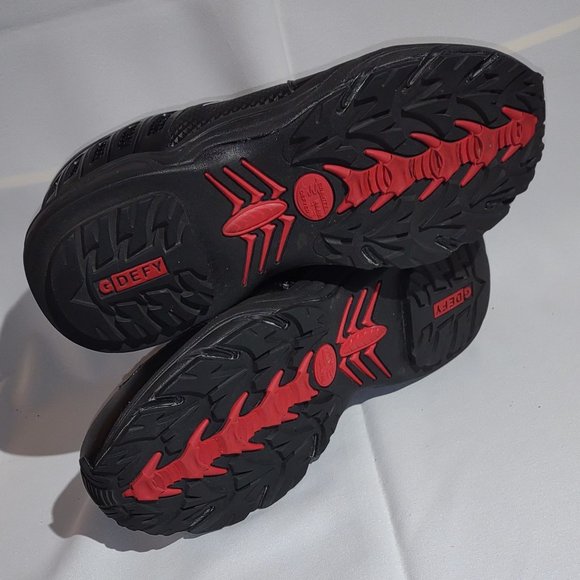 G defy black and red gravity defyer gym shoes, size 11.5. - Picture 3 of 6